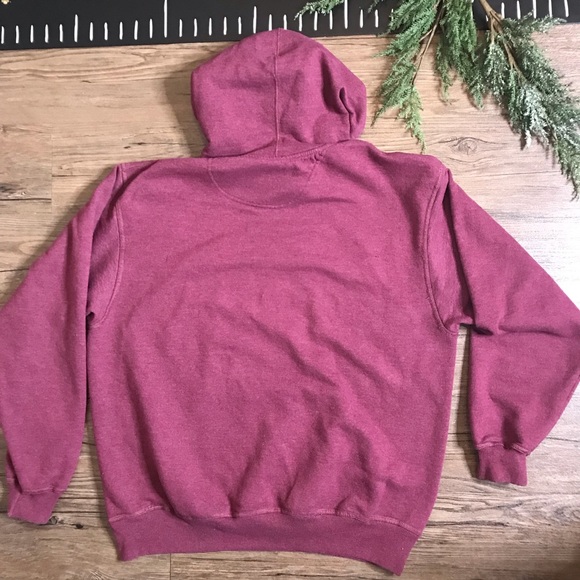 Champion Embroidered Maroon Hoodie Men’s Large - Picture 2 of 6